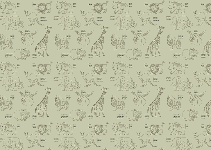 Animalia - Soft Green - Sample