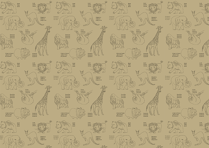 Animalia C - Craft Paper - Sample