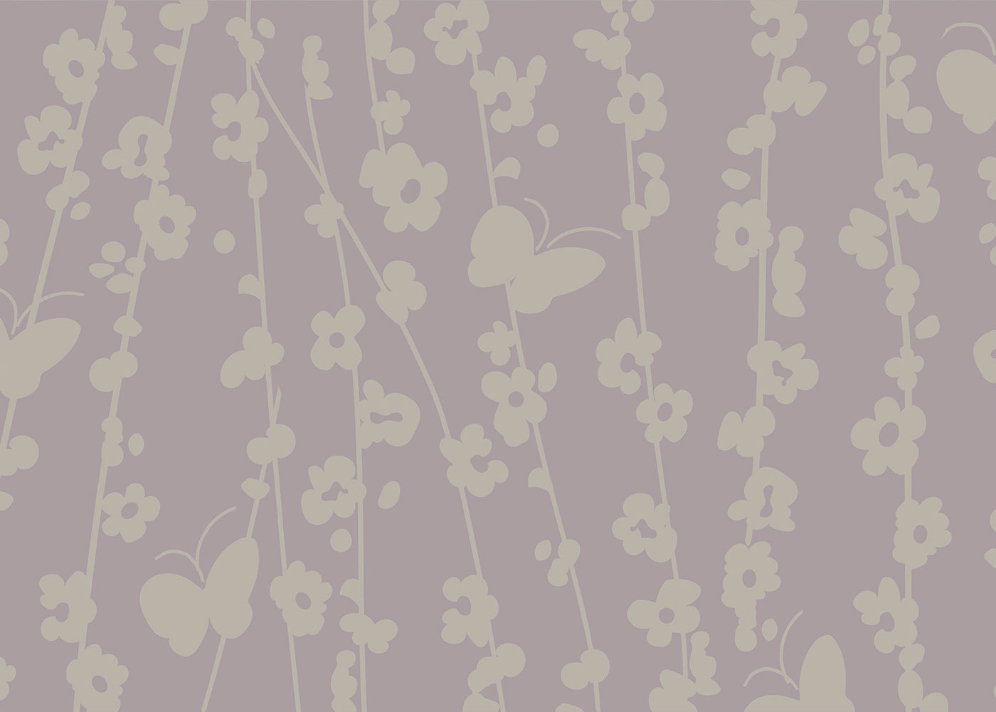 Daisy Chain Mural - Muted Lilac - Sample