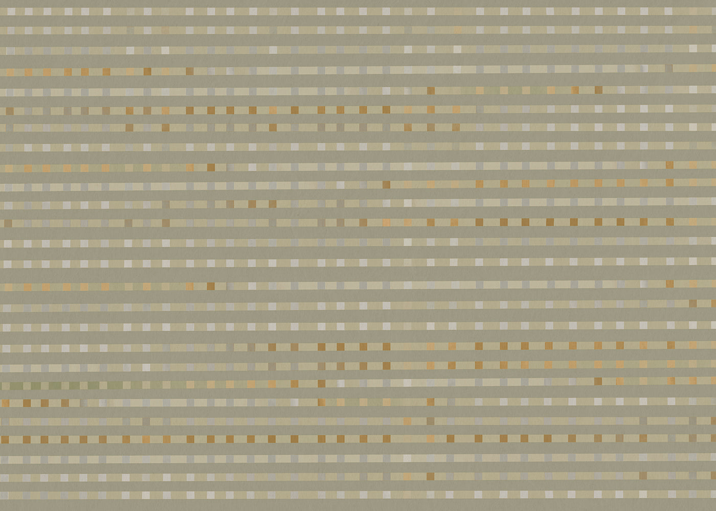 Stripe Checks Mural - Taupe Ochre - Sample