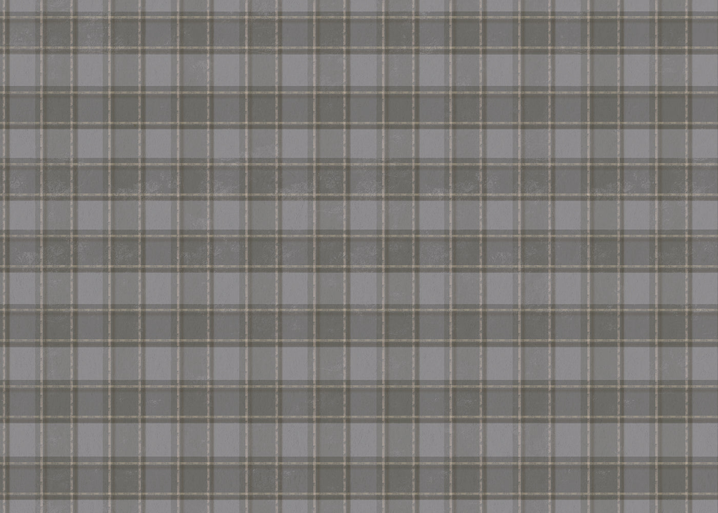 Phat Plaid Mural - Glasgow Gray - Sample