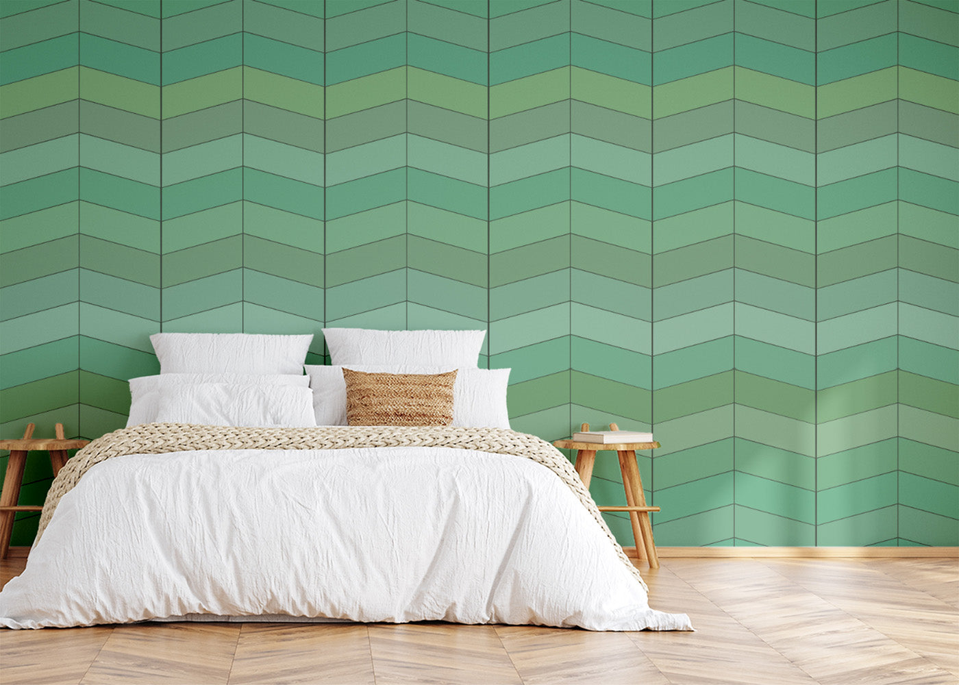 Chevron Deco - Pergola Green