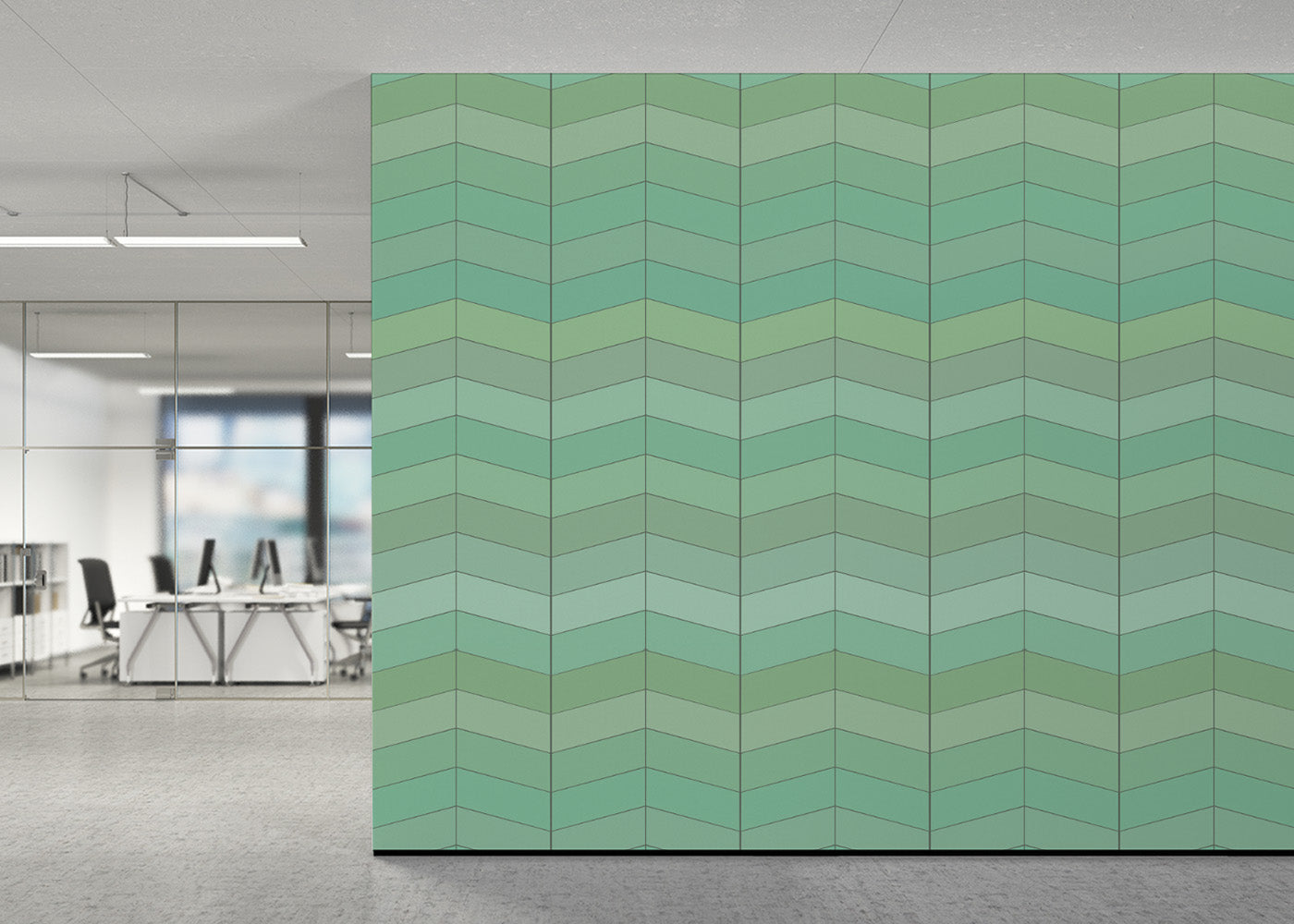 Chevron Deco - Pergola Green