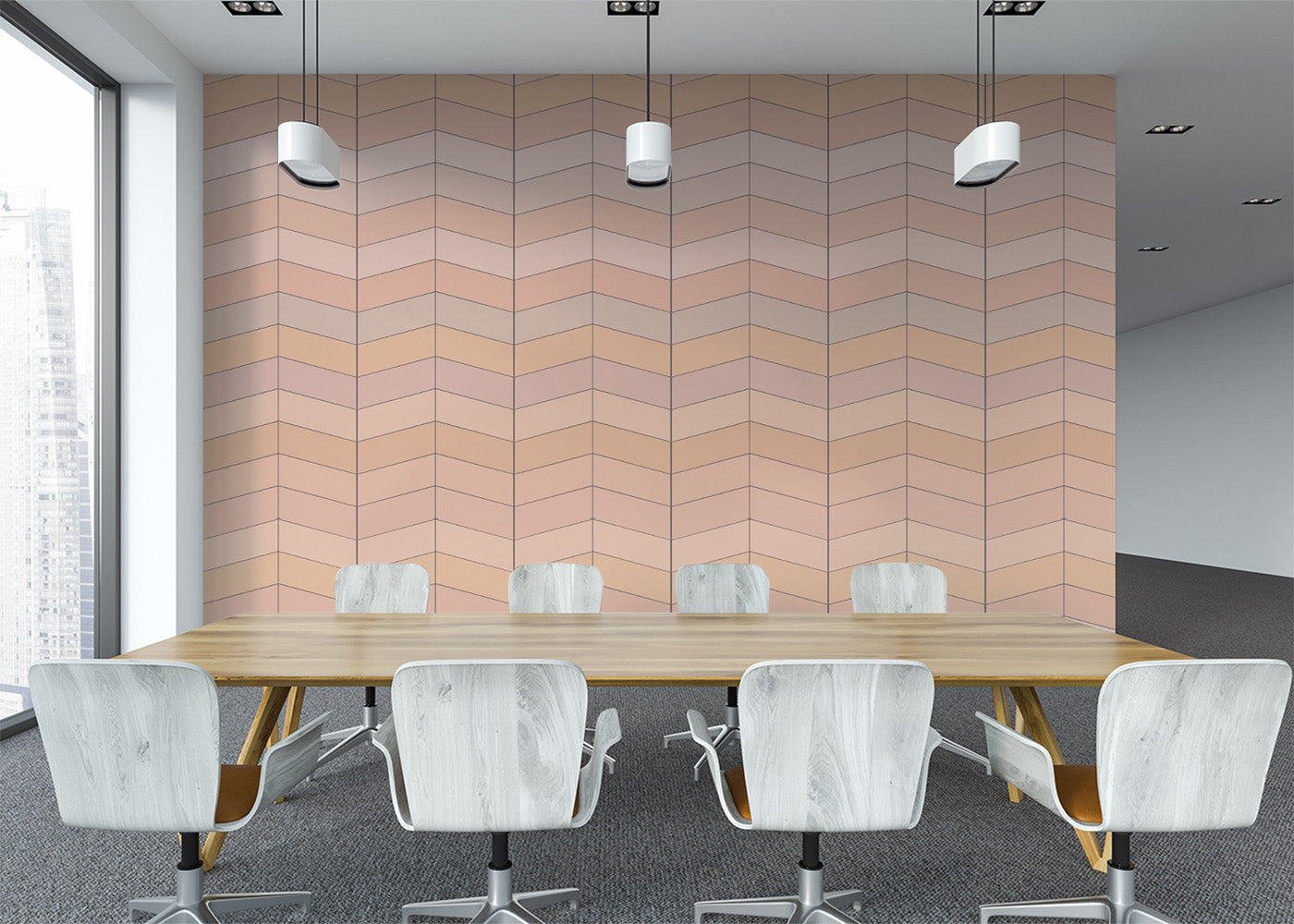 Chevron Deco - Peach Sorbet