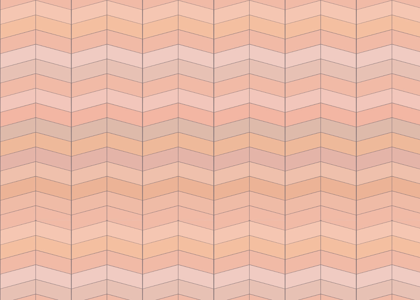 Chevron Deco - Peach Sorbet - Sample