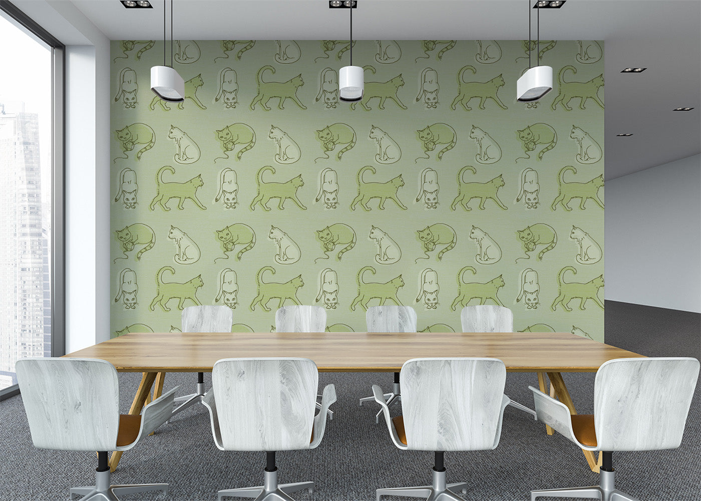 Simple Cat - Moss Green