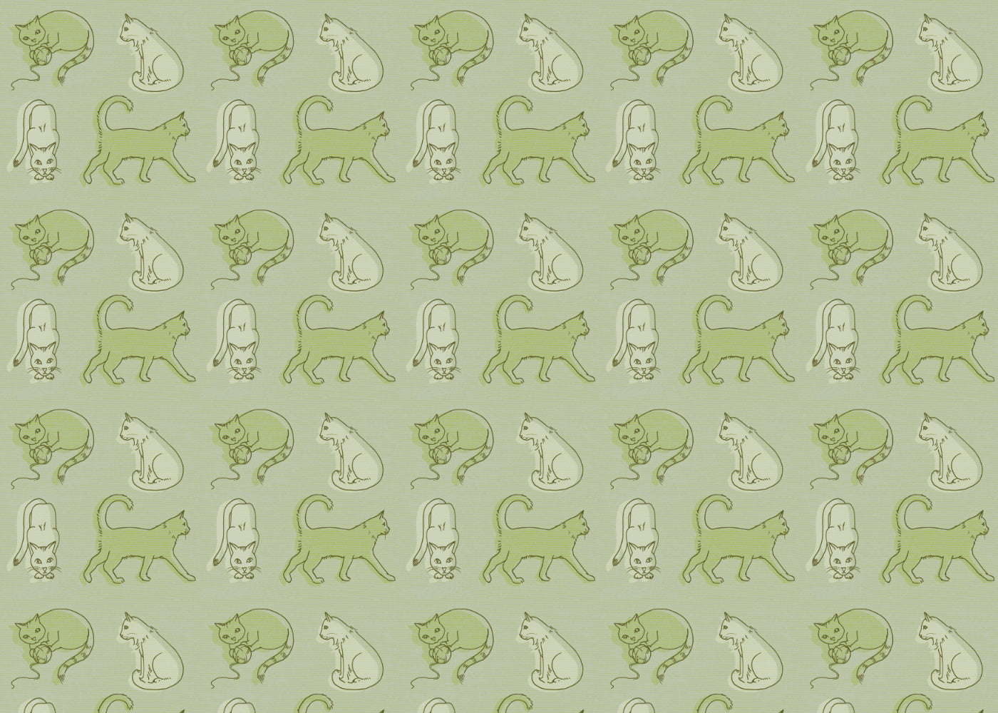 Simple Cat - Moss Green - Sample