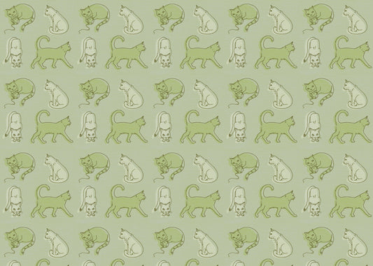 Simple Cat - Moss Green - Sample