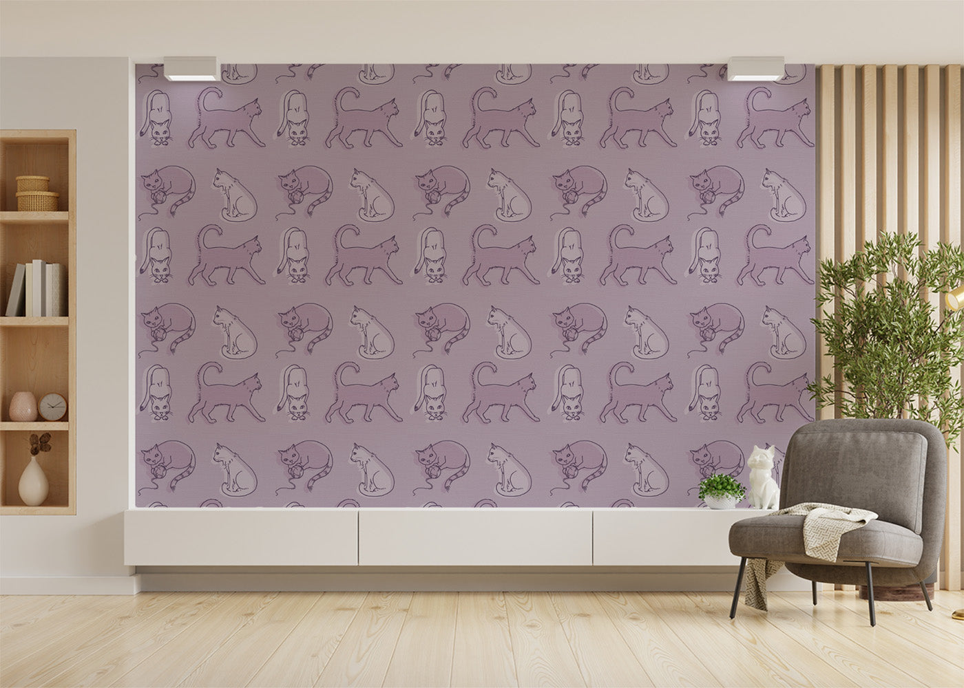 Simple Cat - Mauve
