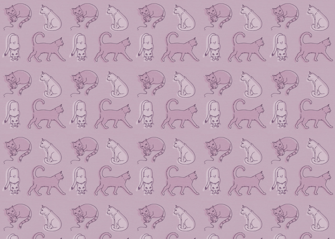 Simple Cat - Mauve - Sample