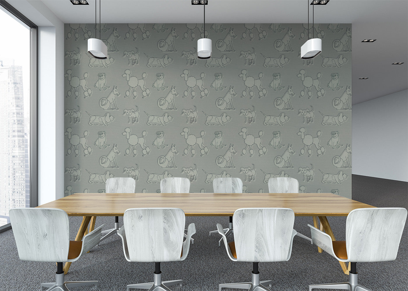 Simple Dog - Bulldog Newsprint