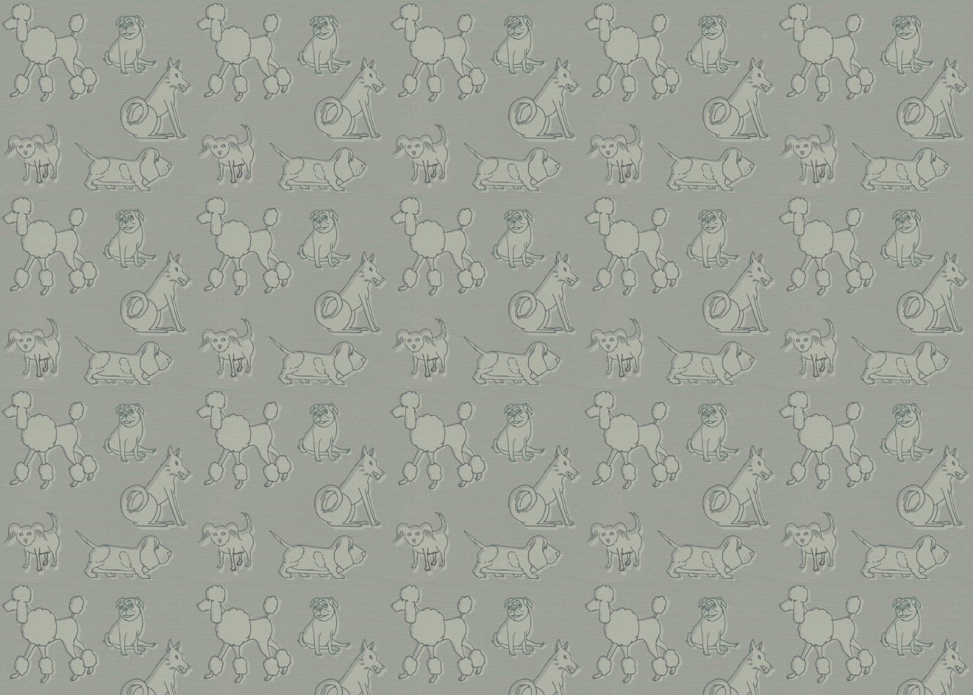 Simple Dog - Bulldog Newsprint - Sample