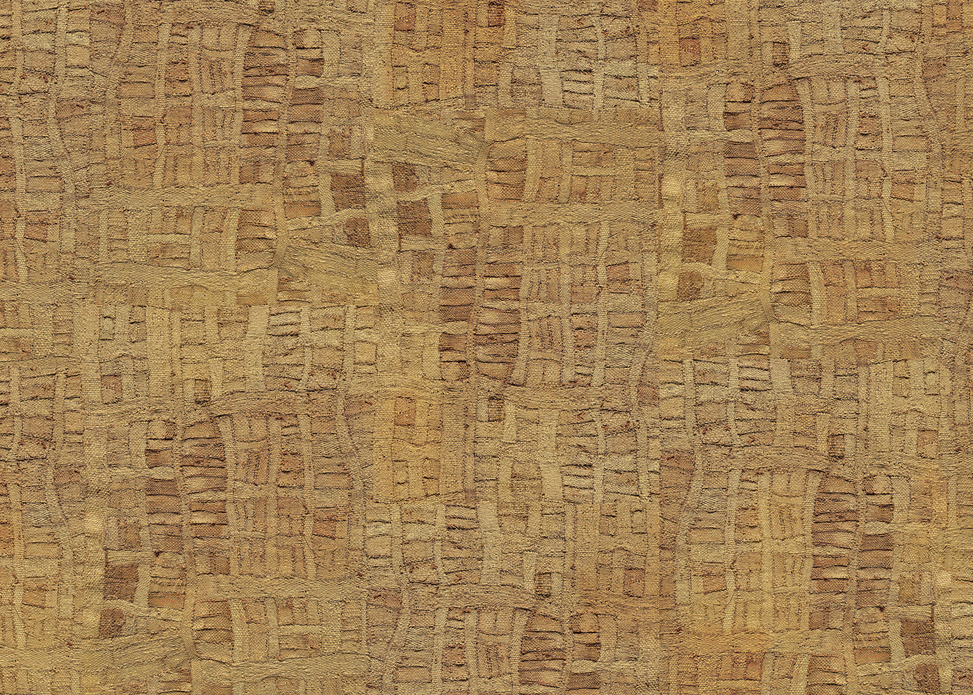 Raffia Tapestry Mural - Amber - Sample