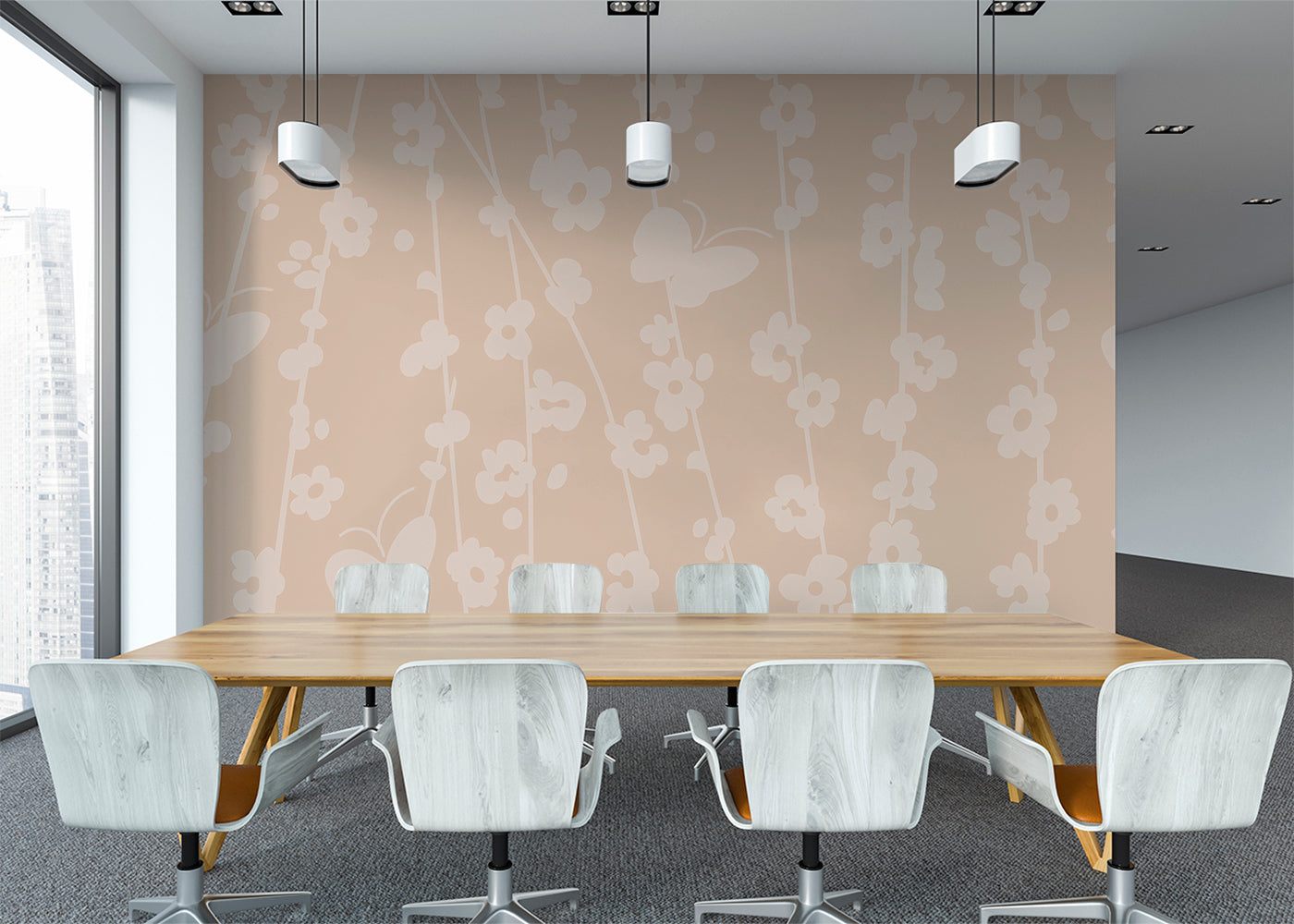 Daisy Chain Mural - Creamsicle Dust