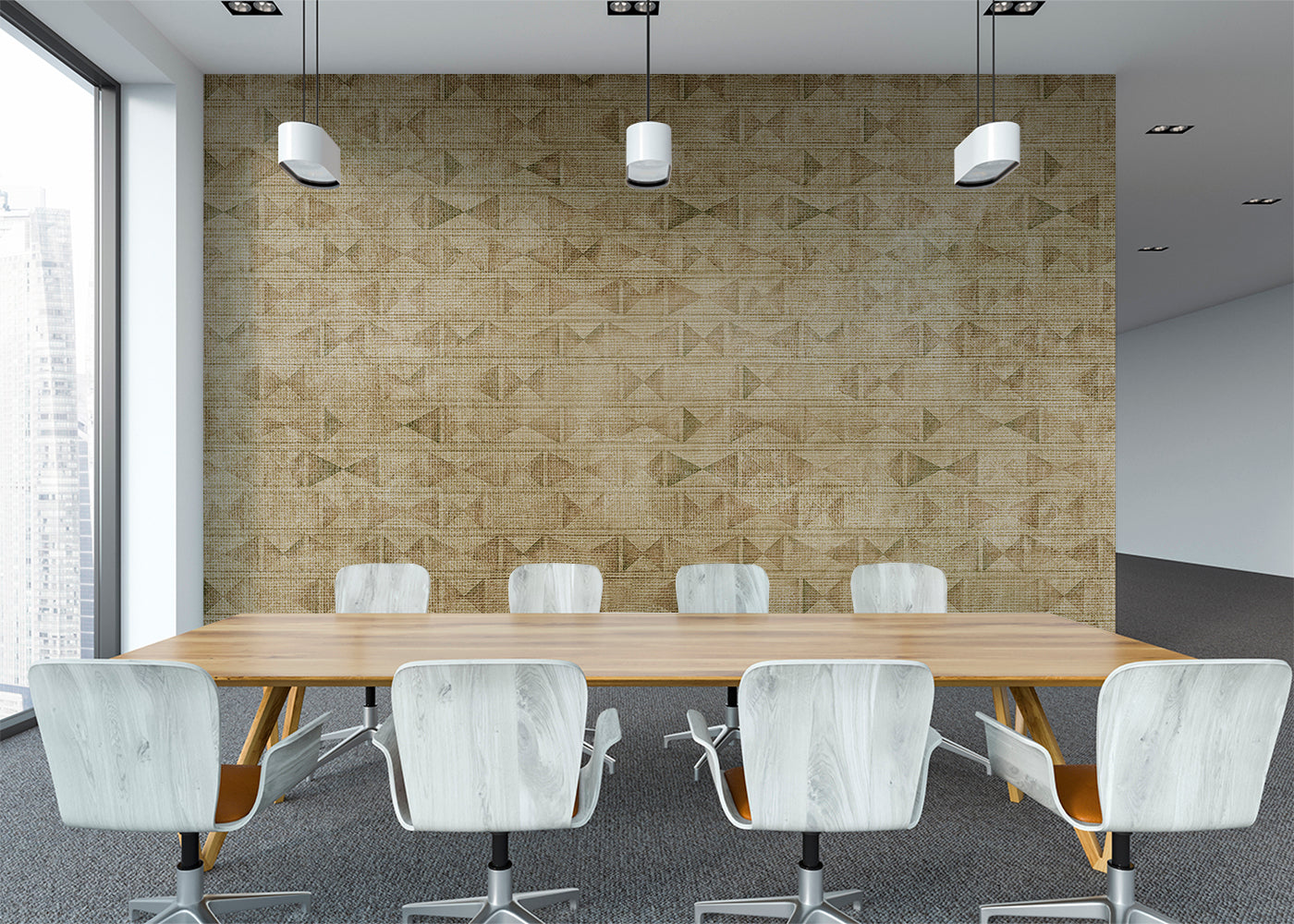 Via Roma Mural - Burnt Sienna