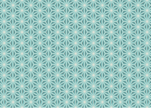 Japanese Hexagons - Blue Gray