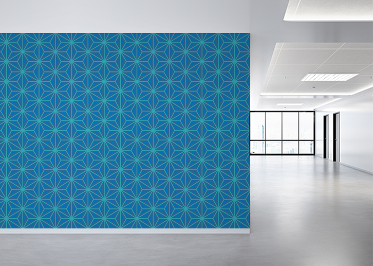 Japanese Hexagons - Ultra Blue