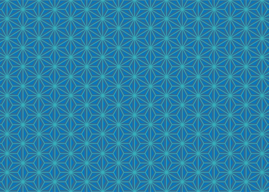 Japanese Hexagons - Ultra Blue