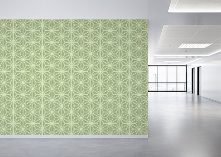 Japanese Hexagons - Yellow Sage