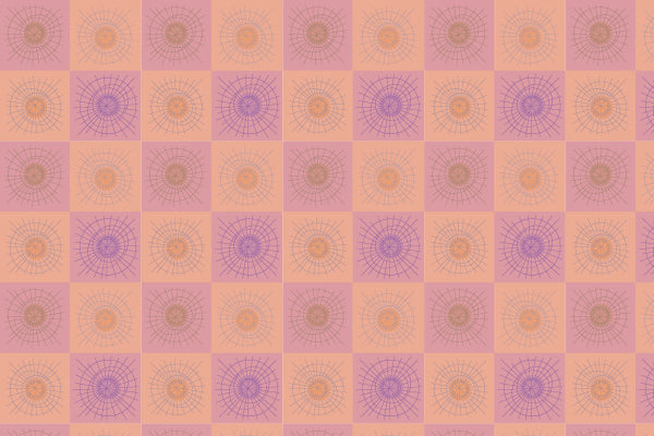 Rays & Circles C - Dusky Checks - Sample