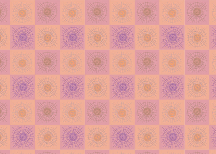 Rays & Circles C - Dusky Checks