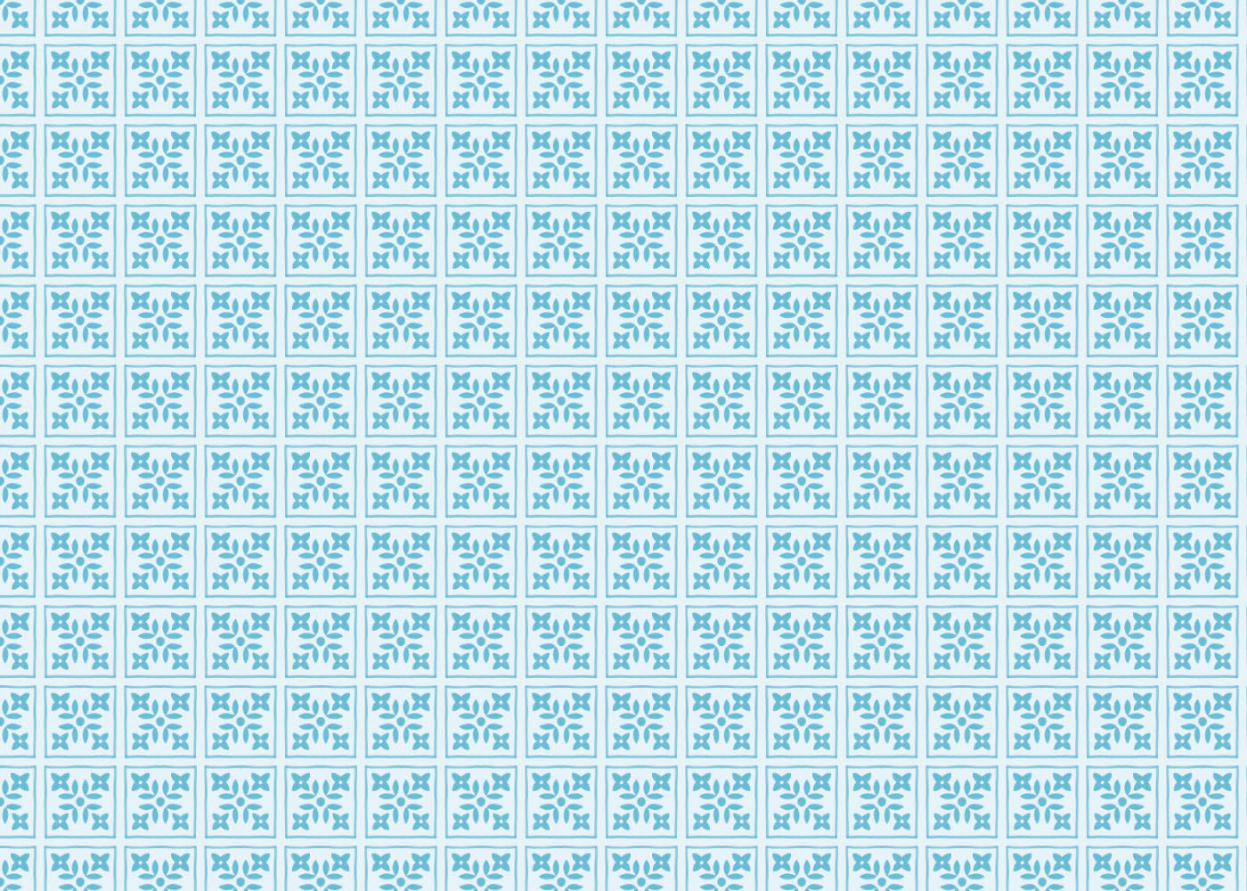 Foliar Quadrant Tiles - Turquoise - Sample