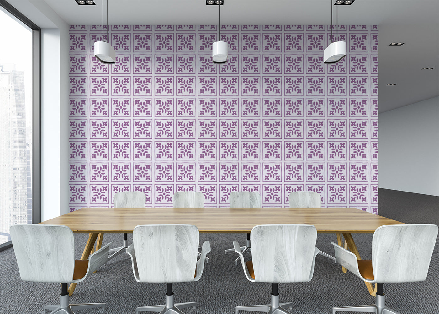 Foliar Quadrant Tiles - Purple