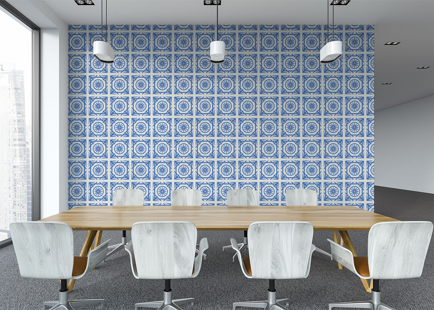 Compass Rose Tiles - Blue