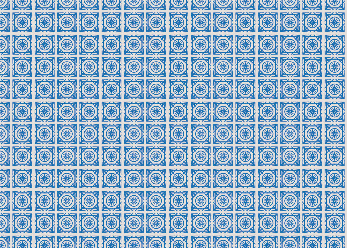 Compass Rose Tiles - Blue - Sample