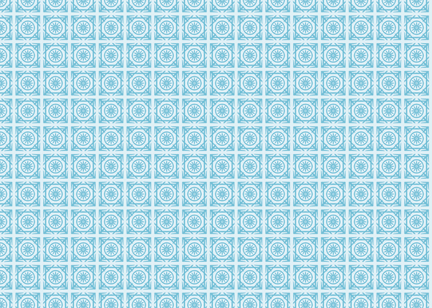 Compass Rose Tiles - Turquoise - Sample