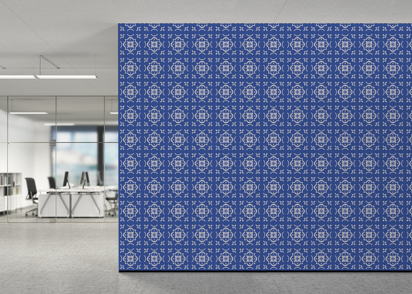 Garden Lattice Tiles - Blue