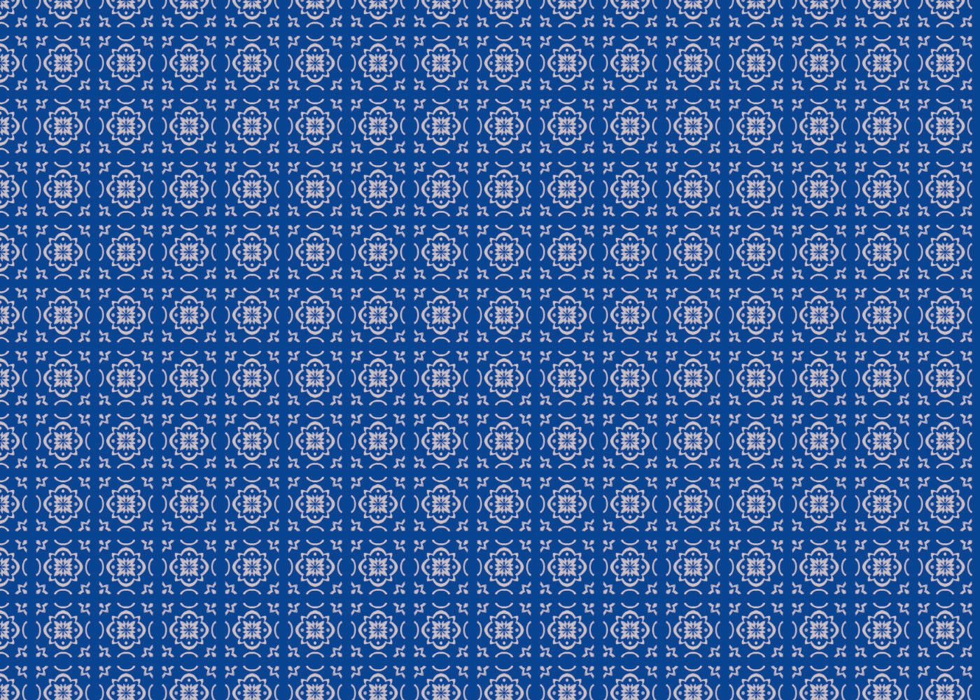 Garden Lattice Tiles - Blue - Sample