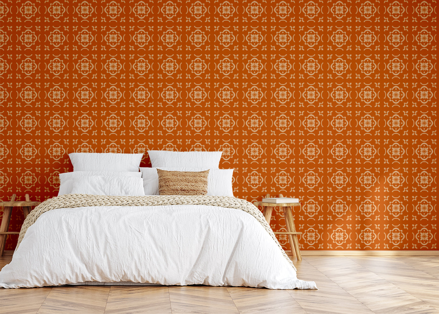 Garden Lattice Tiles - Orange