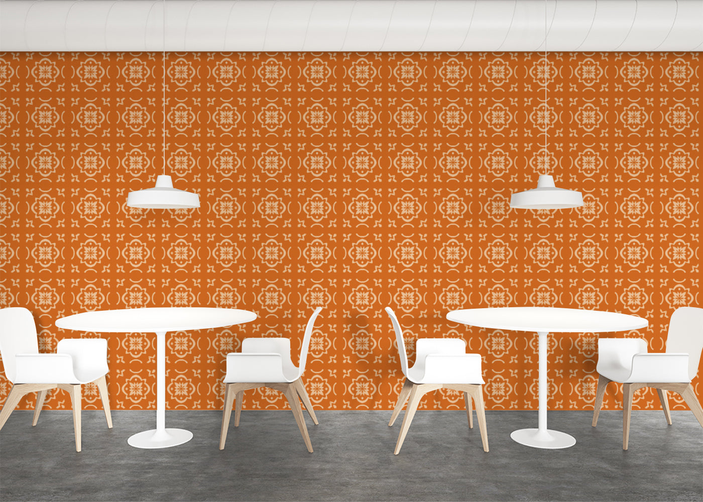 Garden Lattice Tiles - Orange