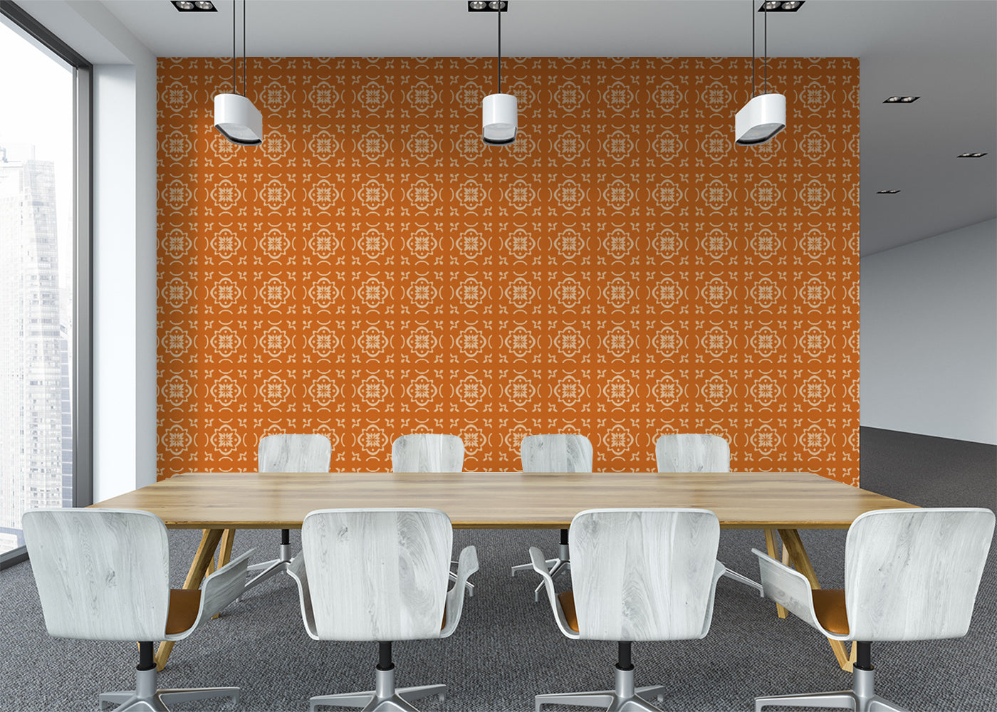 Garden Lattice Tiles - Orange