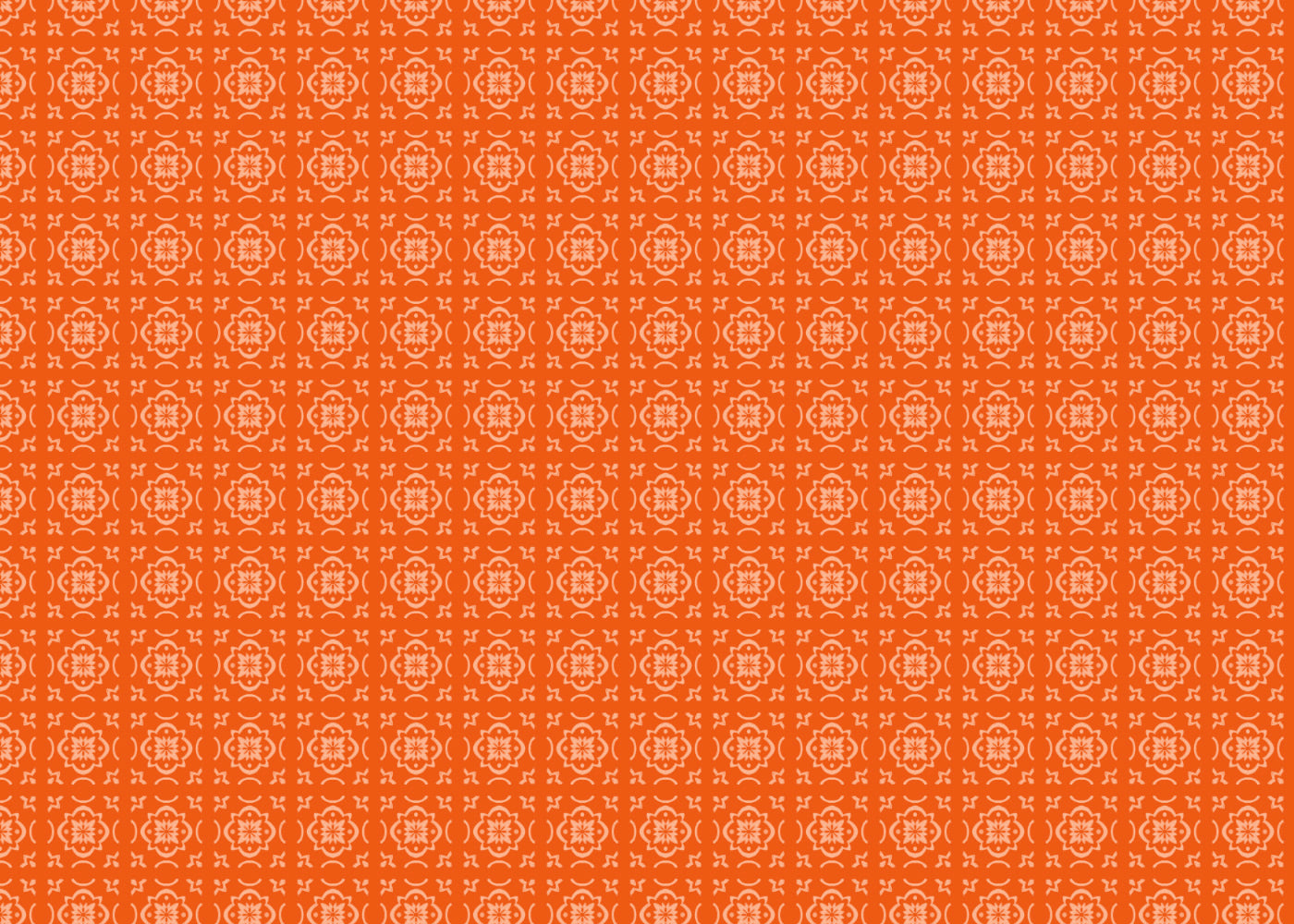 Garden Lattice Tiles - Orange - Sample