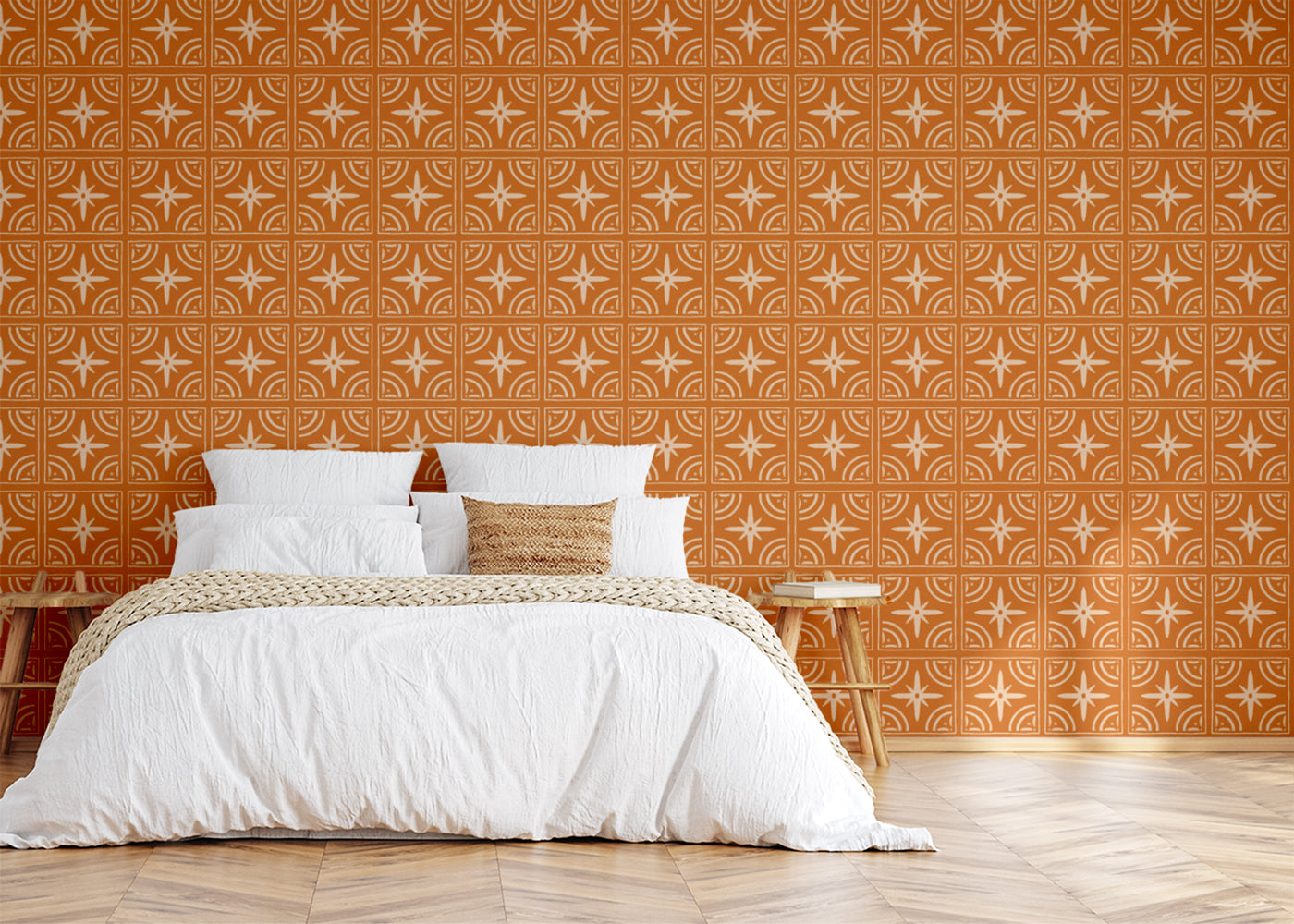 Celestial Ripples Tiles - Orange