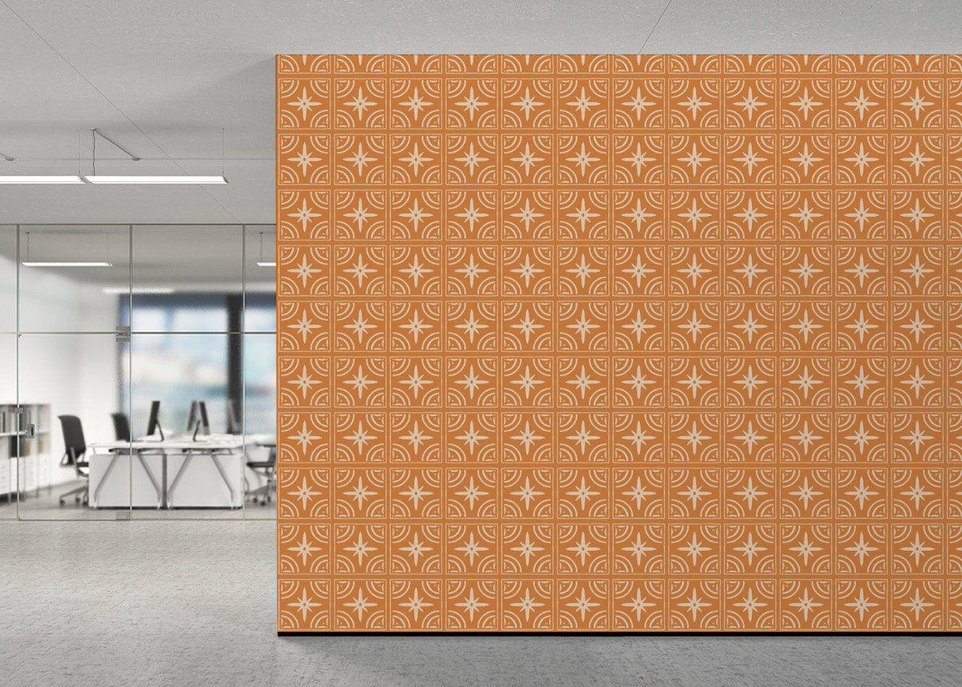Celestial Ripples Tiles - Orange