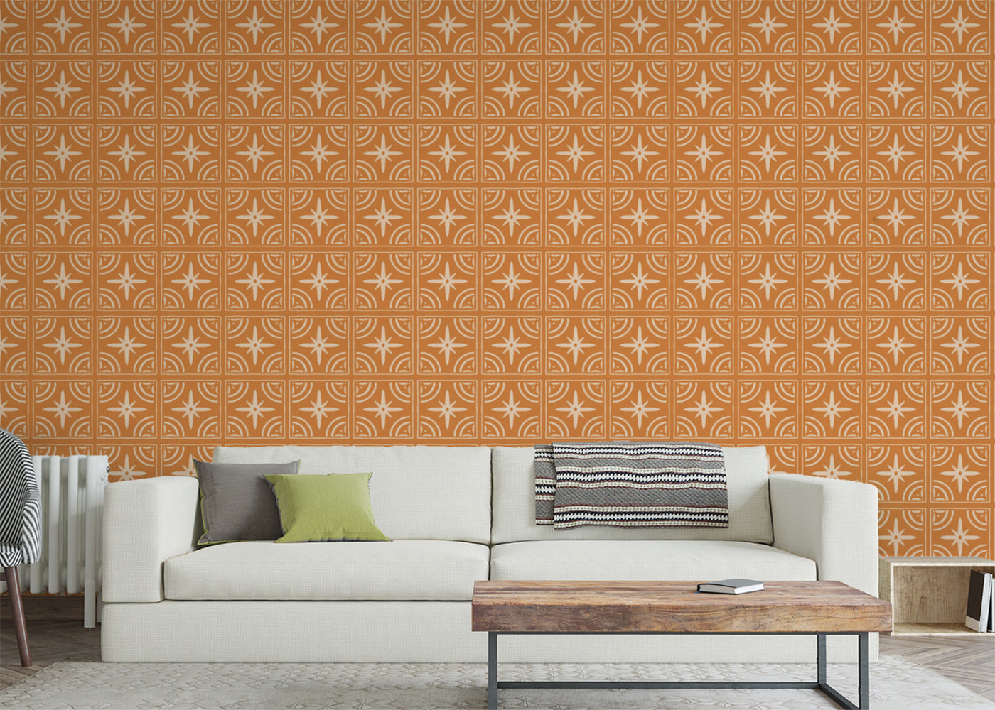 Celestial Ripples Tiles - Orange