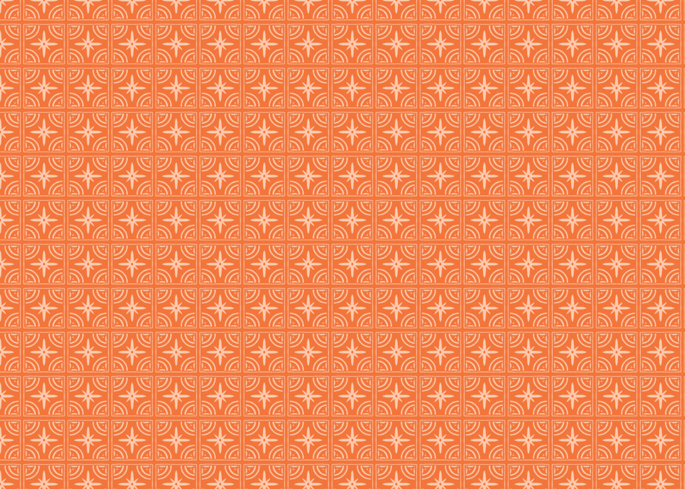 Celestial Ripples Tiles - Orange - Sample