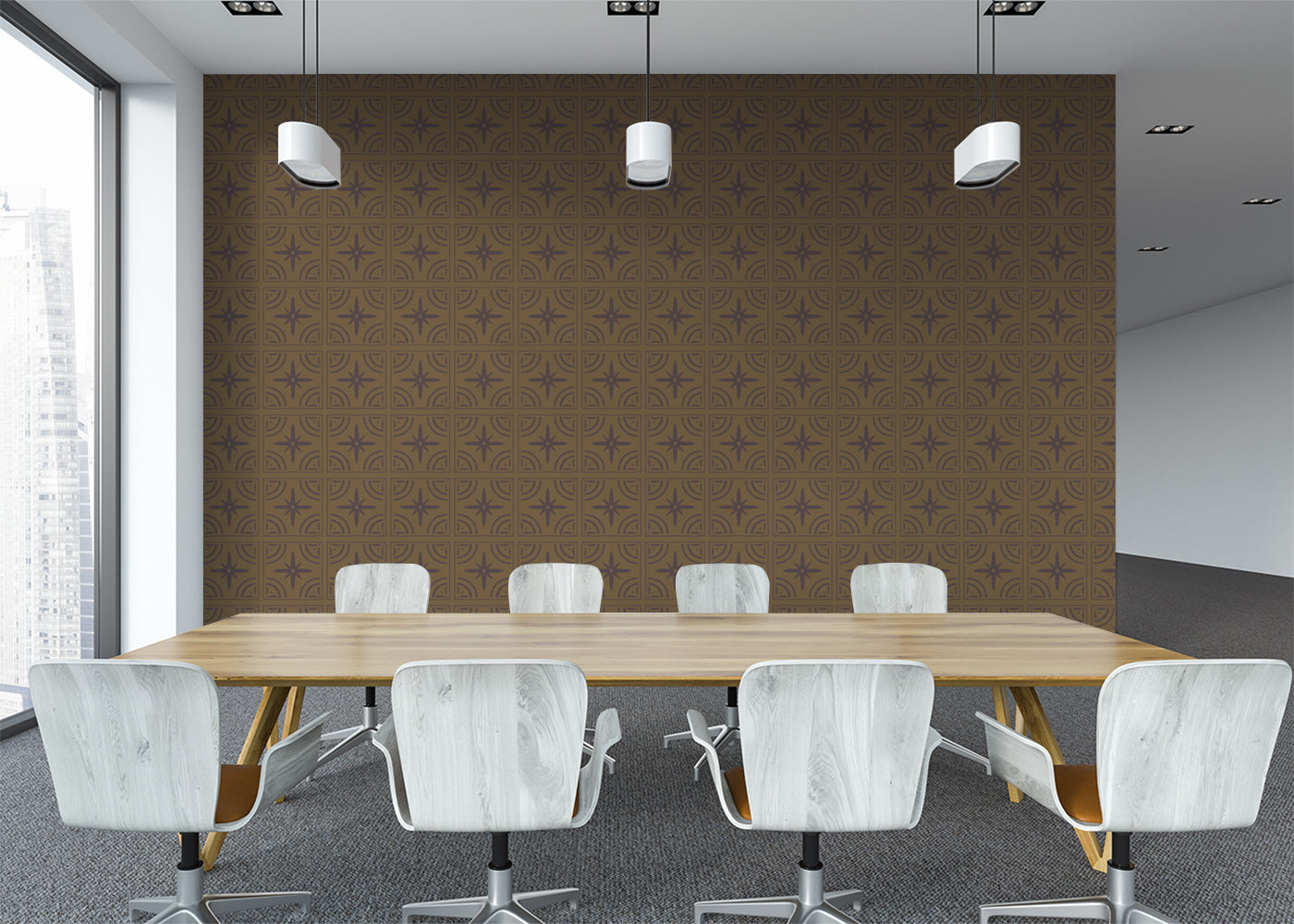 Celestial Ripples Tiles - Brown