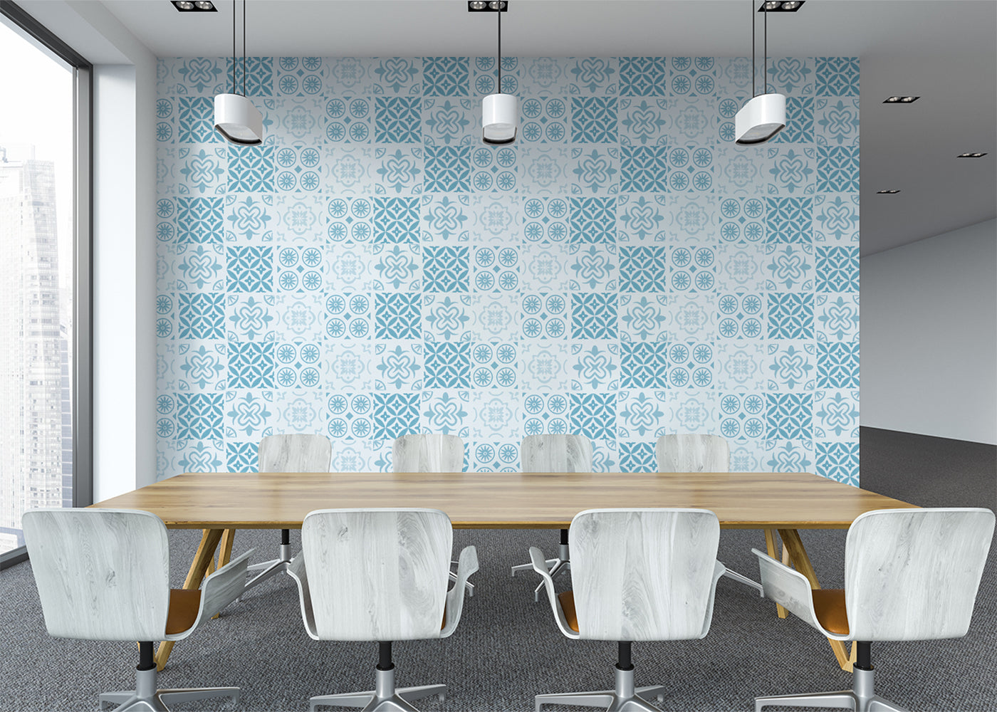 Patchwork Elegance Tiles - Blue