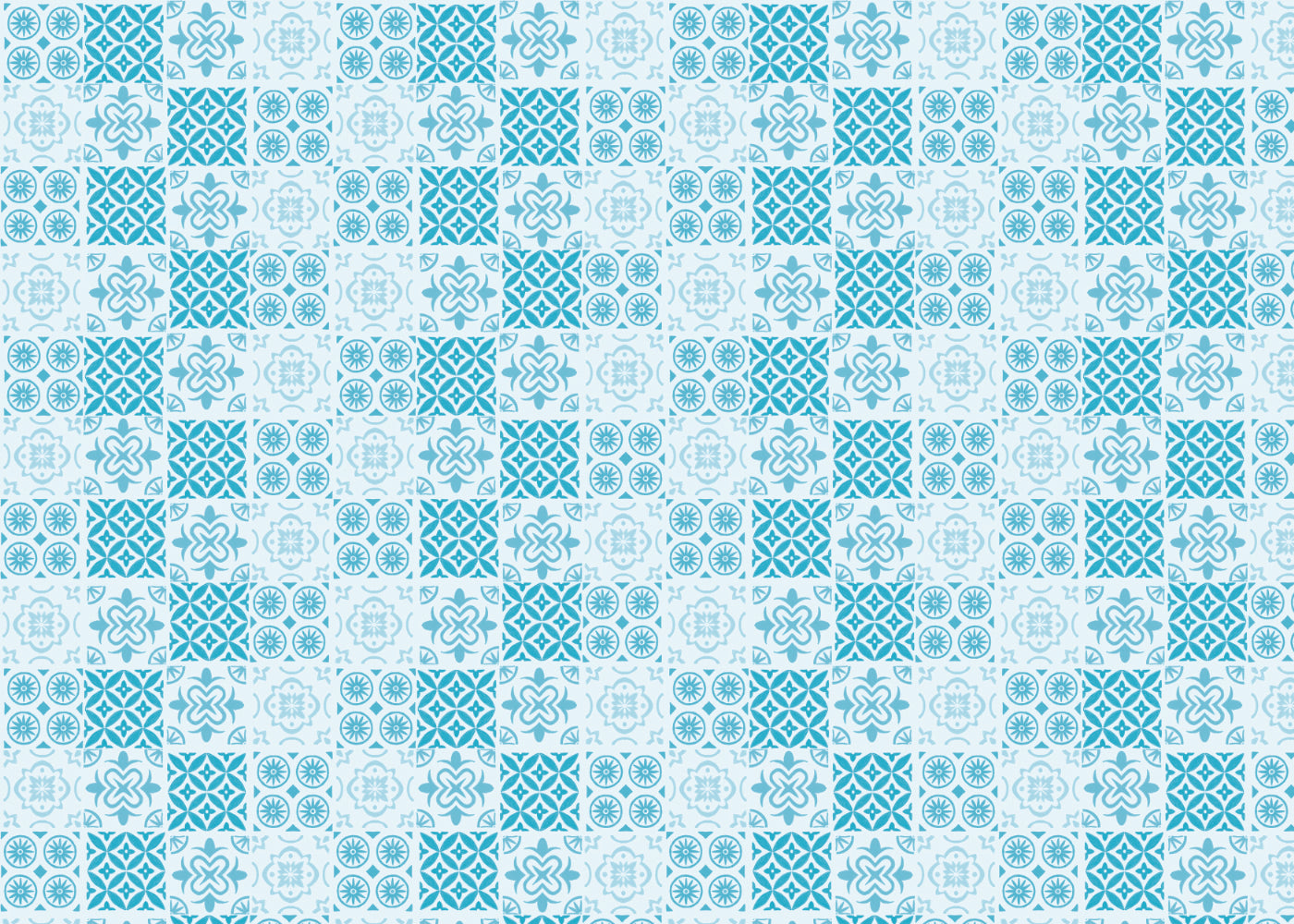 Patchwork Elegance Tiles - Blue - Sample