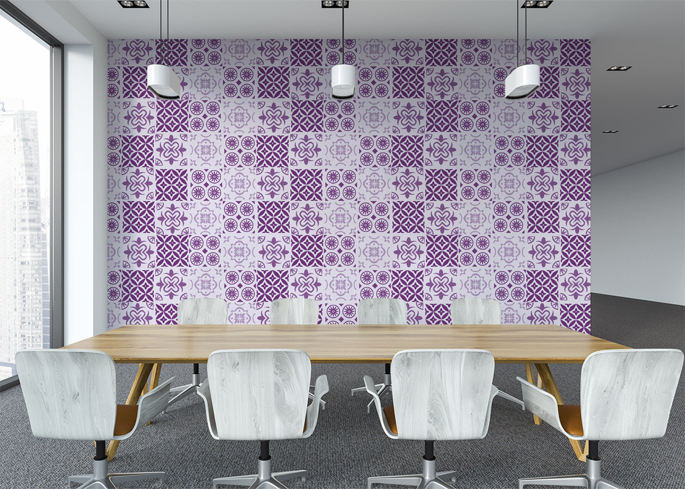 Patchwork Elegance Tiles - Purple