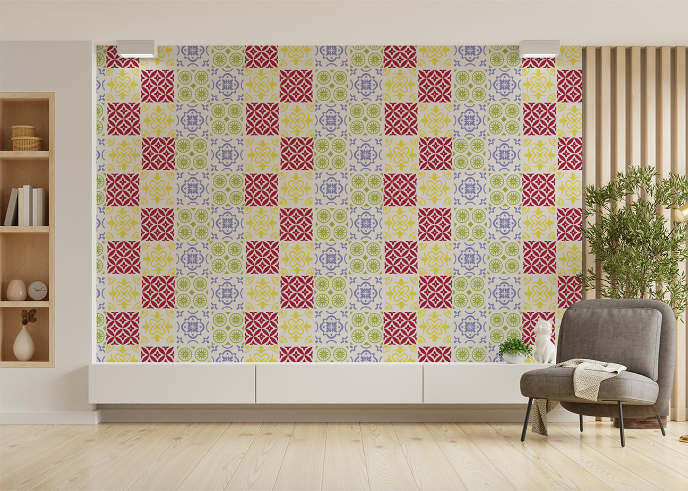 Patchwork Elegance Tiles - Primary