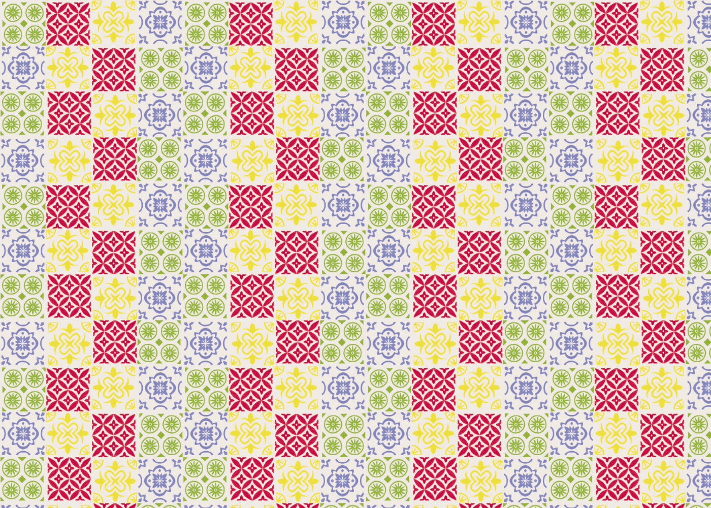 Patchwork Elegance Tiles - Primary - Sample