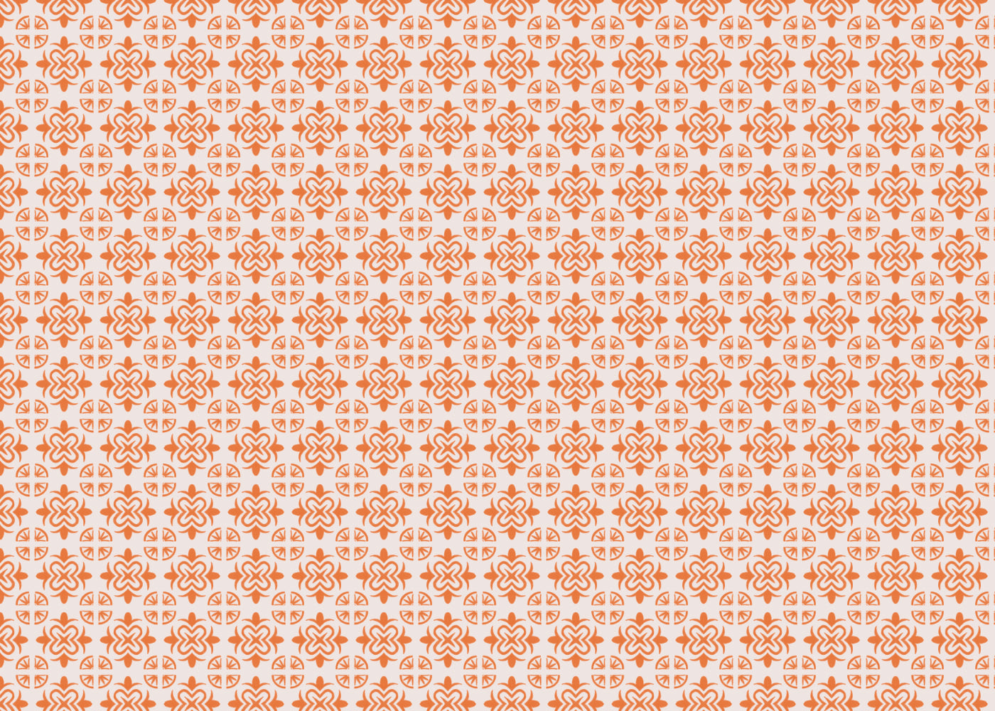 Mandala Flair Tiles - Orange - Sample