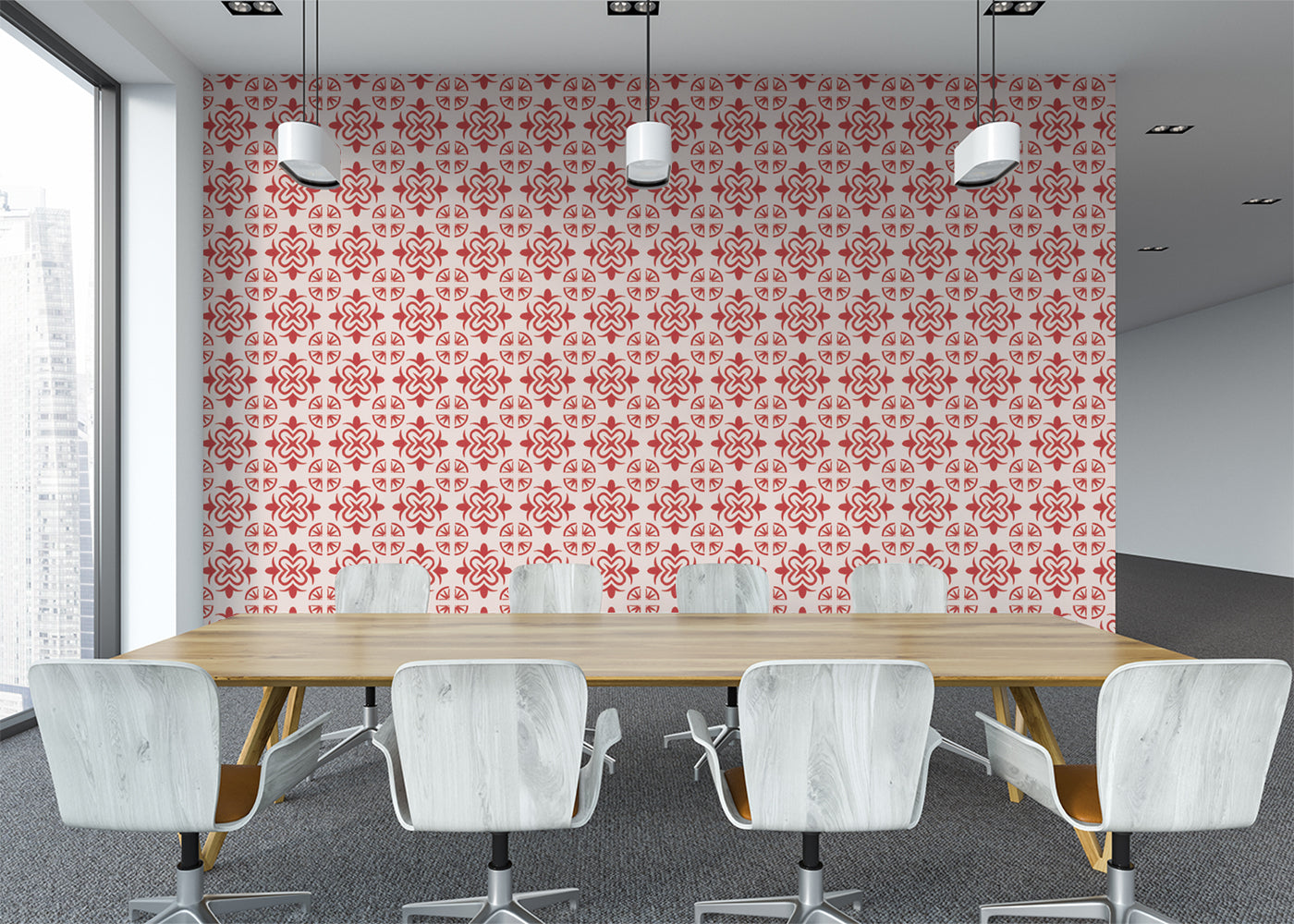 Mandala Flair Tiles - Red