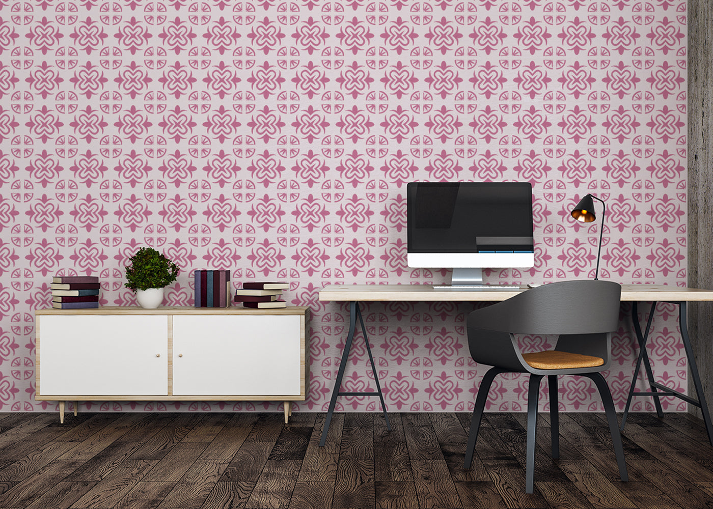 Mandala Flair Tiles - Pink