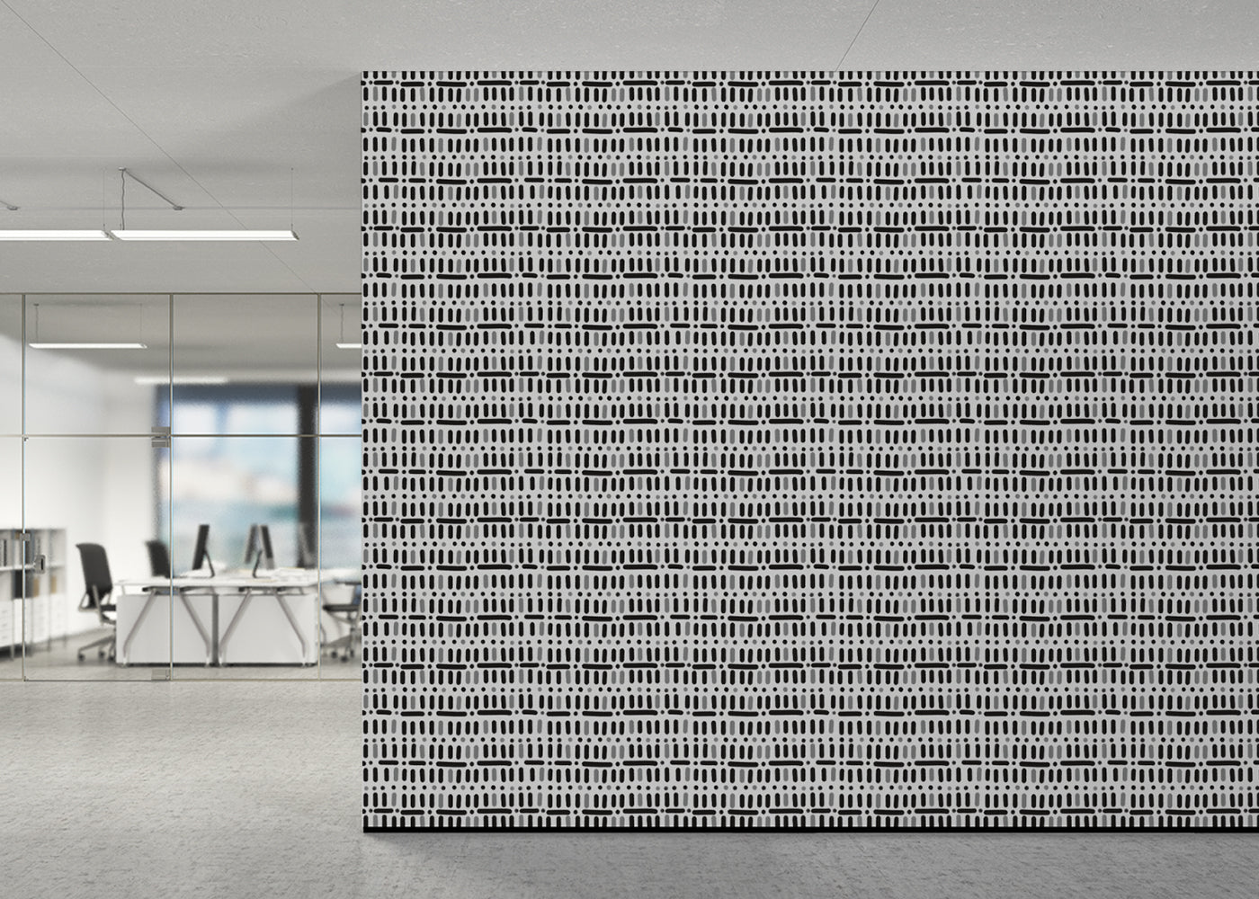 Baroque Dots and Stripes - Black and White